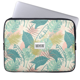 Löv Mönster anpassningsbar monogram laptop sleeve