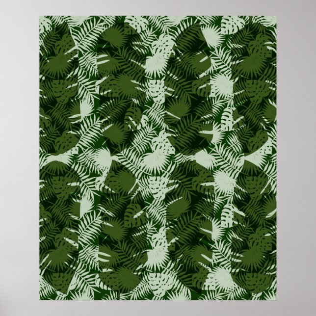 löv Mönster Bananblad design  Poster (Framsidan)