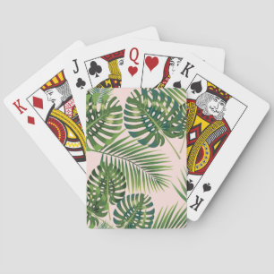 Löv mönster casinokort