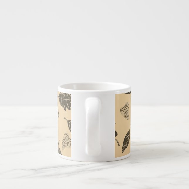 Löv mönster espressomugg (Baksidan)