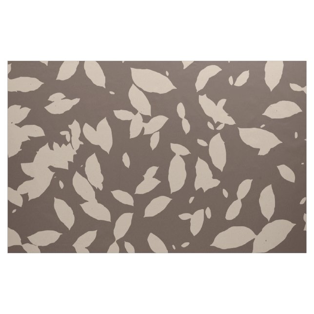 Löv Mönster för sömnad & Hemdekor Mörk Kakao Tyg (Fat Quarter)