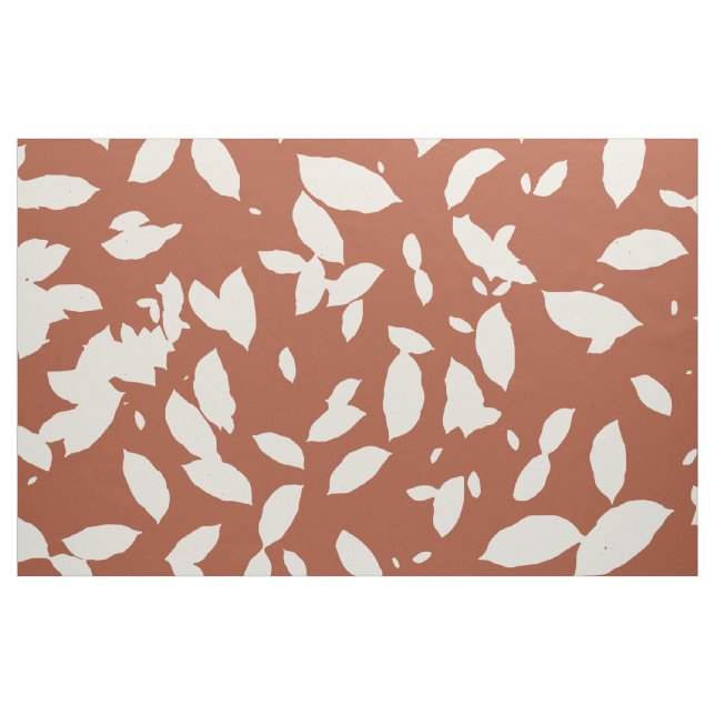 Löv Mönster för sömnad & Hemdekor Terrakotta Tyg (Fat Quarter)