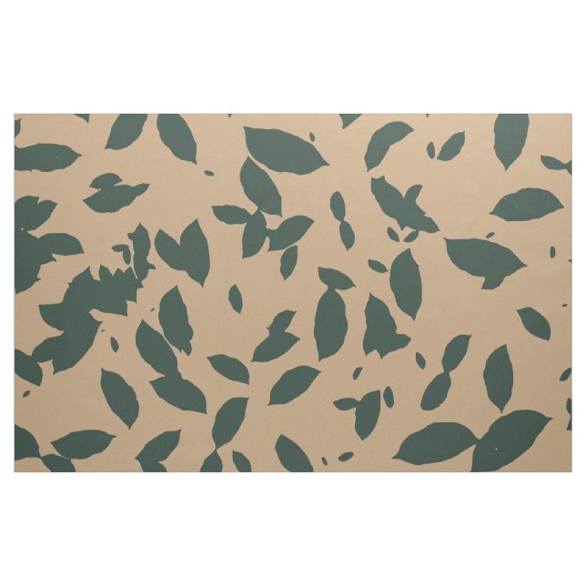 Löv Mönster för sömnad & Hemdekor Varm Kamel Tyg (Fat Quarter)