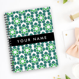 Löv Mönster, Grönt Löv, ditt namn Anteckningsbok