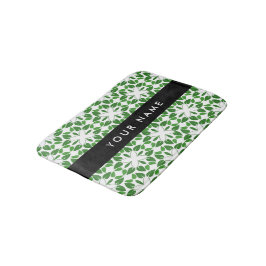 Löv Mönster, Grönt Löv, ditt namn Badrumsmatta