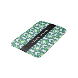 Löv Mönster, Grönt Löv, ditt namn Badrumsmatta