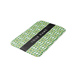 Löv Mönster, Grönt Löv, ditt namn Badrumsmatta