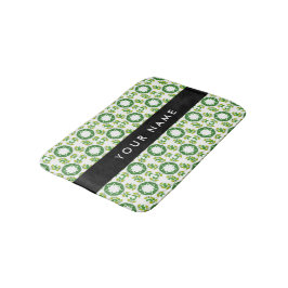 Löv Mönster, Grönt Löv, ditt namn Badrumsmatta