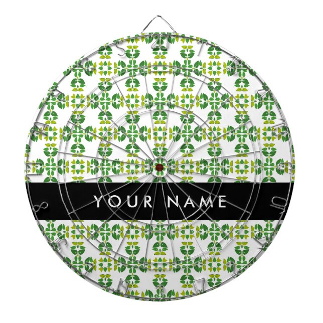 Löv Mönster, Grönt Löv, ditt namn Darttavla (Framsidan)