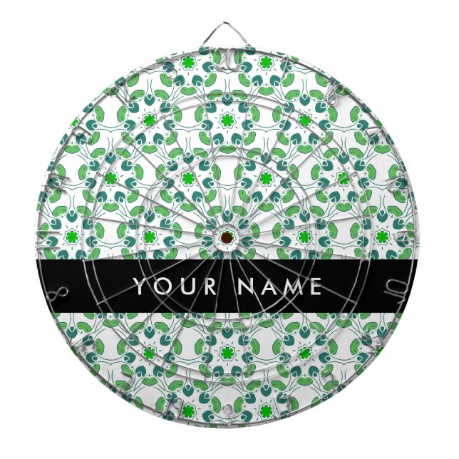 Löv Mönster, Grönt Löv, ditt namn Darttavla (Framsidan)