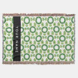 Löv Mönster, Grönt Löv, ditt namn Filt