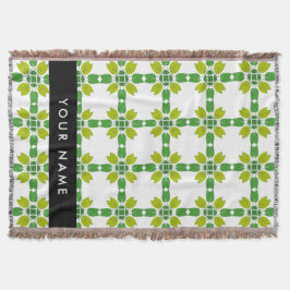 Löv Mönster, Grönt Löv, ditt namn Filt