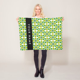 Löv Mönster, Grönt Löv, ditt namn Fleecefilt