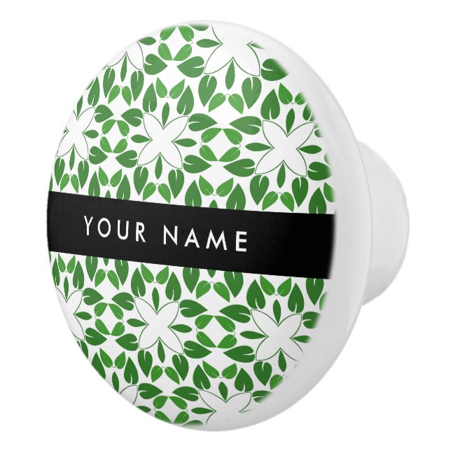 Löv Mönster, Grönt Löv, ditt namn Knopp (Höger)