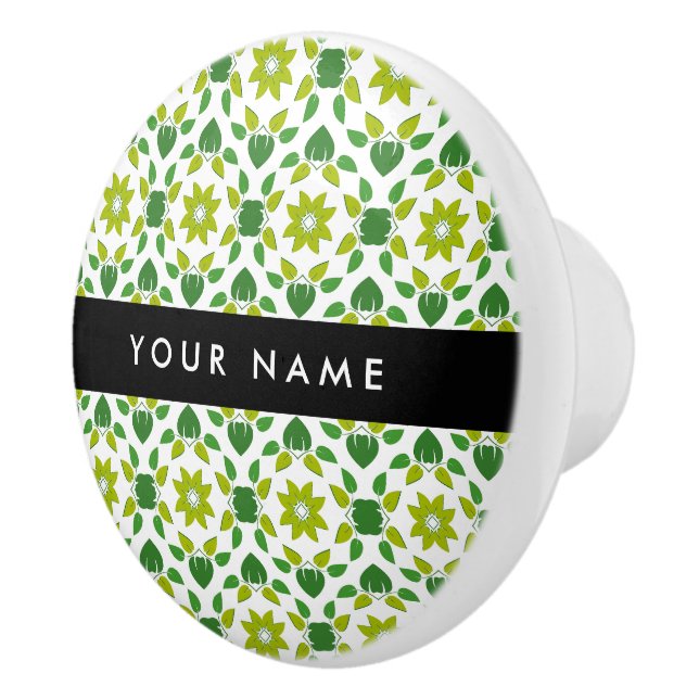 Löv Mönster, Grönt Löv, ditt namn Knopp (Höger)