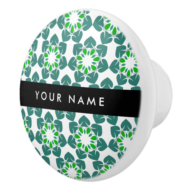 Löv Mönster, Grönt Löv, ditt namn Knopp (Höger)