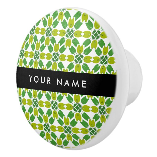 Löv Mönster, Grönt Löv, ditt namn Knopp (Höger)