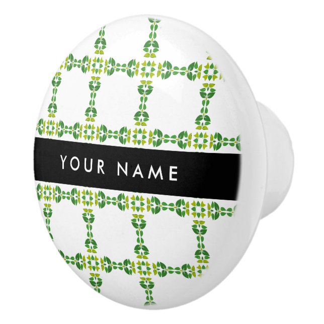 Löv Mönster, Grönt Löv, ditt namn Knopp (Höger)