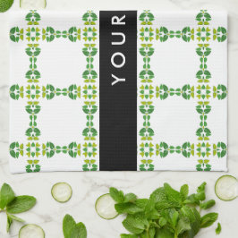 Löv Mönster, Grönt Löv, ditt namn Kökshandduk