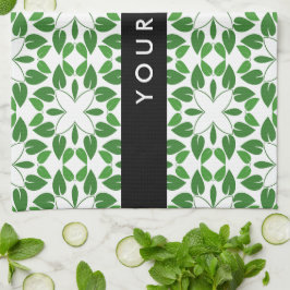 Löv Mönster, Grönt Löv, ditt namn Kökshandduk