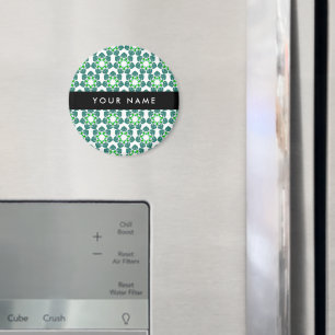 Löv Mönster, Grönt Löv, ditt namn Magnet