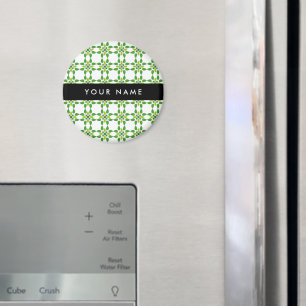 Löv Mönster, Grönt Löv, ditt namn Magnet