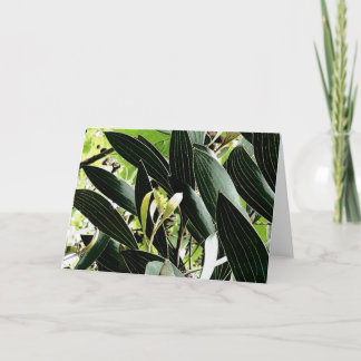 löv mönster helgkort