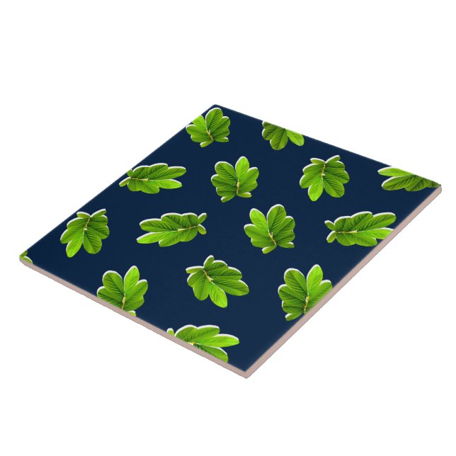 Löv Mönster i Tropikernan Ceramic Tile Kakelplatta (Sidan)