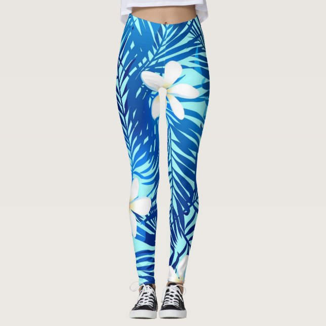 Löv mönster leggings (Framsida)