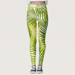 Löv mönster leggings
