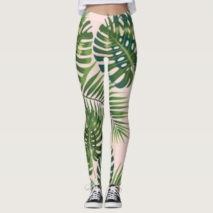 Löv mönster leggings