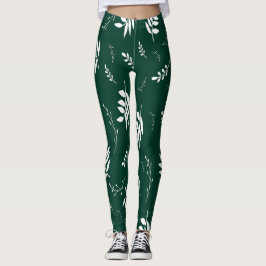 löv mönster leggings