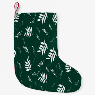 löv mönster liten julstrumpa