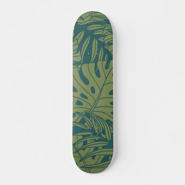Löv mönster mini skateboard bräda 18,5 cm (Framsida)