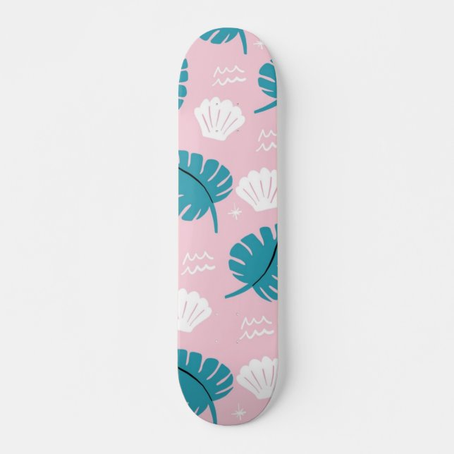 Löv mönster mini skateboard bräda 18,5 cm (Framsida)