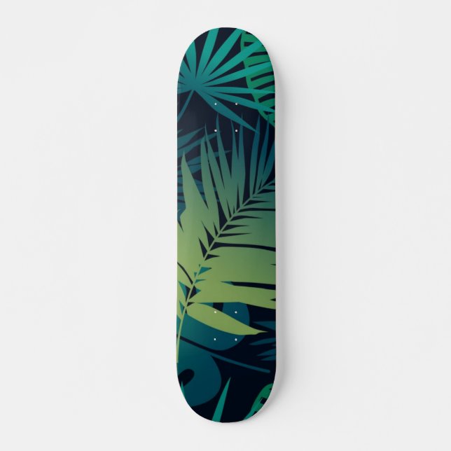 Löv mönster mini skateboard bräda 18,5 cm (Framsida)