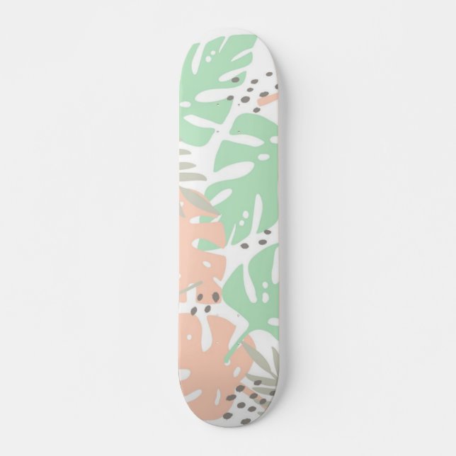Löv mönster mini skateboard bräda 18,5 cm (Framsida)