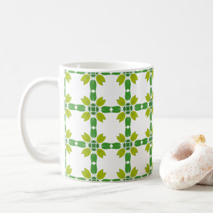 Löv Mönster, Mönster i Löv, Grönt Löv Kaffemugg