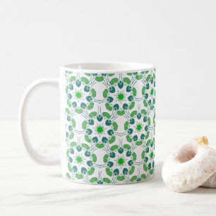 Löv Mönster, Mönster i Löv, Grönt Löv Kaffemugg