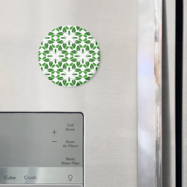 Löv Mönster, Mönster i Löv, Grönt Löv Magnet (In Situ (Fridge))
