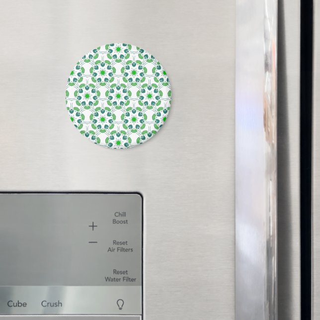 Löv Mönster, Mönster i Löv, Grönt Löv Magnet (In Situ (Fridge))