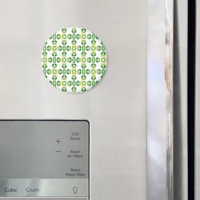 Löv Mönster, Mönster i Löv, Grönt Löv Magnet (In Situ (Fridge))