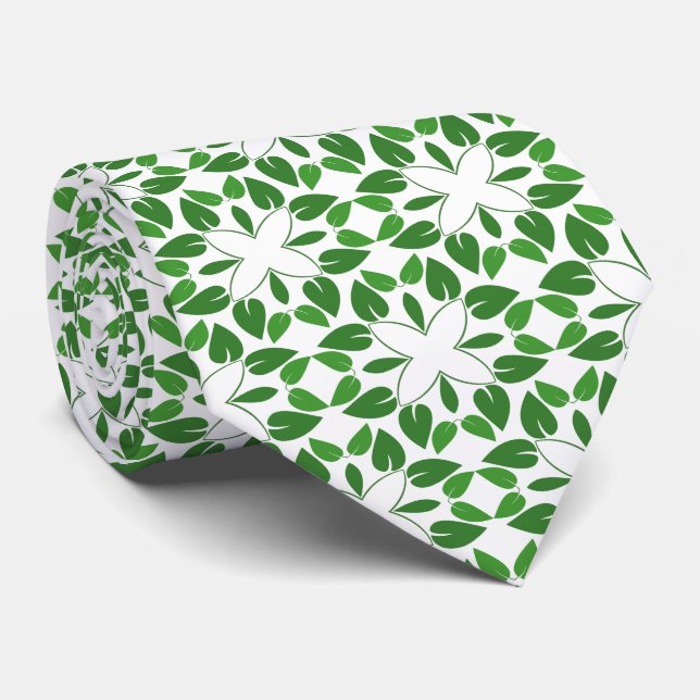 Löv Mönster, Mönster i Löv, Grönt Löv Slips (Rullad)