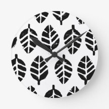 Löv Mönster-potatisklås för utskrift av väggklocka
