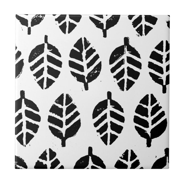 Löv Mönster potatutskrift Kakelplatta (Framsidan)