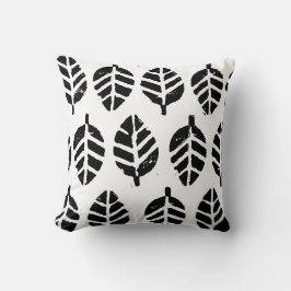 Löv Mönster potatutskrift Kudde