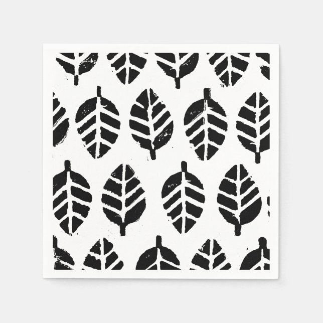 Löv Mönster potatutskrift Pappersservett (Framsidan)
