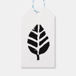 Löv Mönster potatutskrift Presentetikett