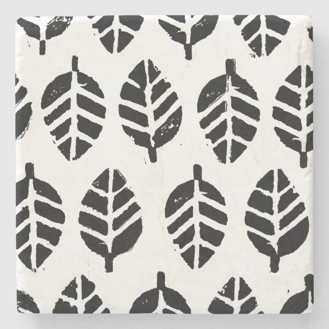 Löv Mönster potatutskrift Stenunderlägg (Framsidan)