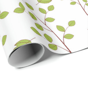 Löv mönster presentpapper
